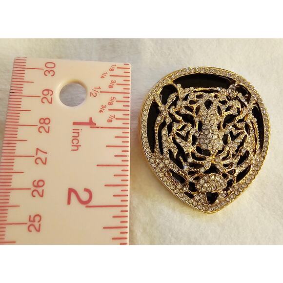 Tiger Rhinestones Gold n Black Brouch Pin. Mobwife. Unique. Standout. StylishMom - Picture 4 of 8